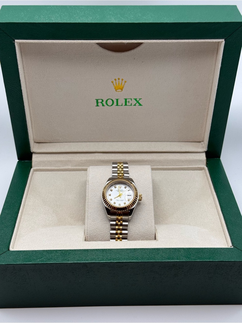 Designer Inspired Two Toned 28mm Watch with Box